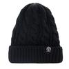 TaoTech Knit Solid Simple Warm and Warm Size Fits Cable Beanie, Fold-Over Cap, Unisex, Color, Stretch, Design, (One All, Knit/Black)
