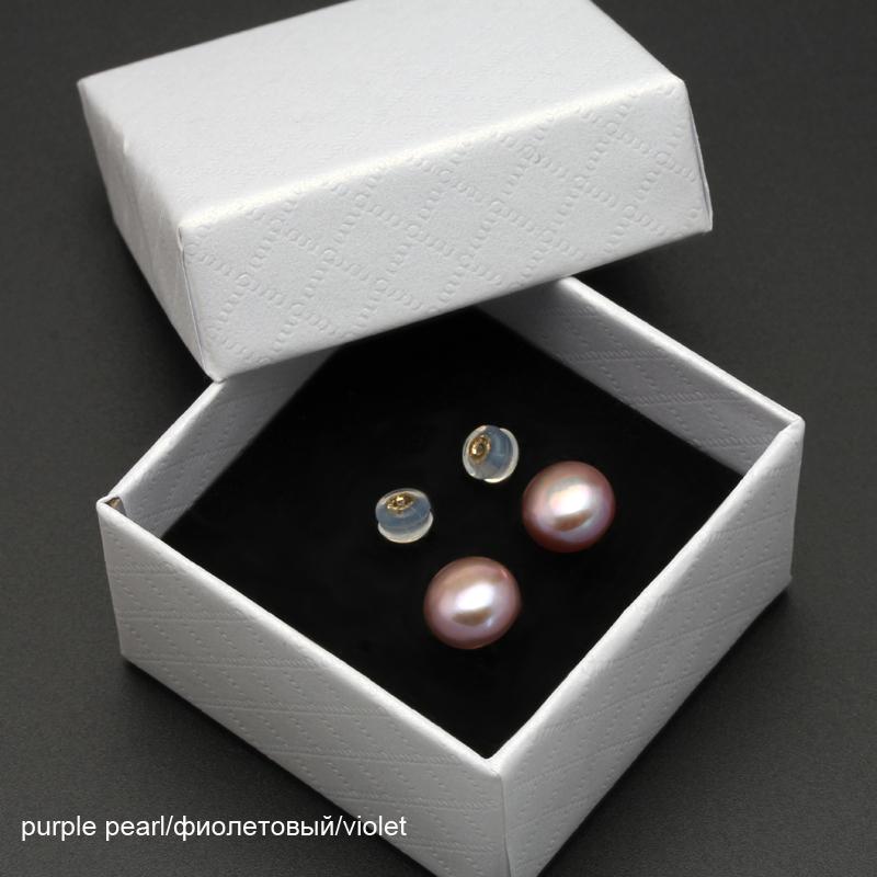 Real Freshwater 18K Gold Pearl Earrings for Women,Natural Stud Earrings Pearl Girls Wife Anniversary Birthday Gift White Black