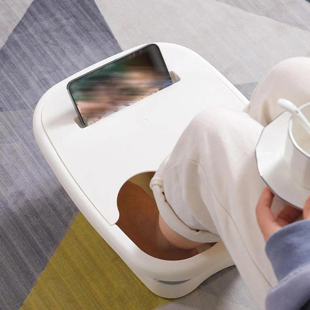 1pc Portable Foldable Foot Bath Basin - Relaxing Foot Spa with Built-in Massager - Deep Soak for Ultimate Comfort