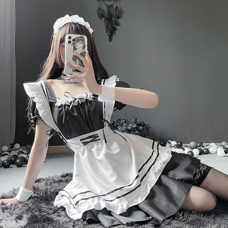 Сексуальный костюм горничной Лолита кос японский милый аниме костюм двухмерная униформа соблазнение костюм горничной