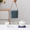 Suet Jade Porcelain Portable Travel Tea Set Souvenir Business Company Mid-Autumn Festival Gifts
