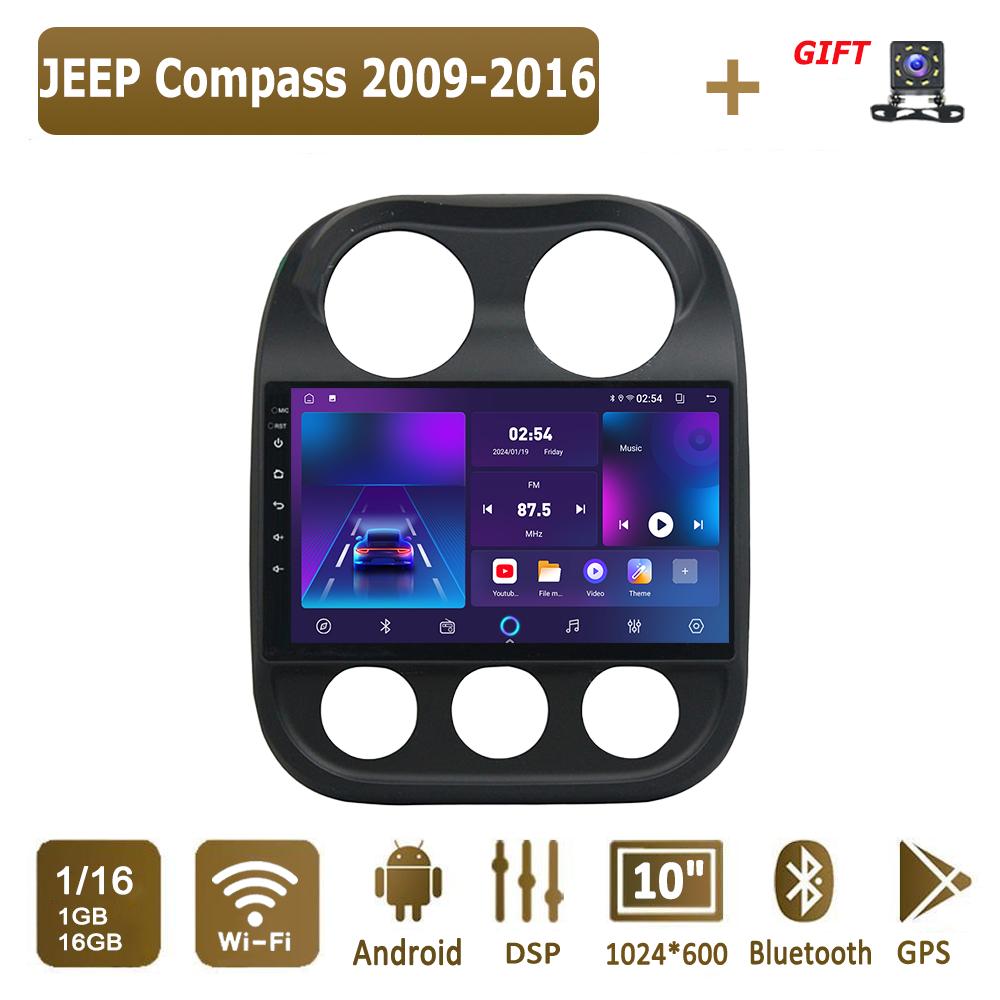 Android Carplay автомобильное радио для JEEP Compass 2009-2016 мультимедийный проигрыватель головное устройство стерео GPS навигация BT WIFI 4+64 ГБ