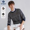Navigare Men's Faux Two-Piece Striped Shirt-Collar Knit Sweater