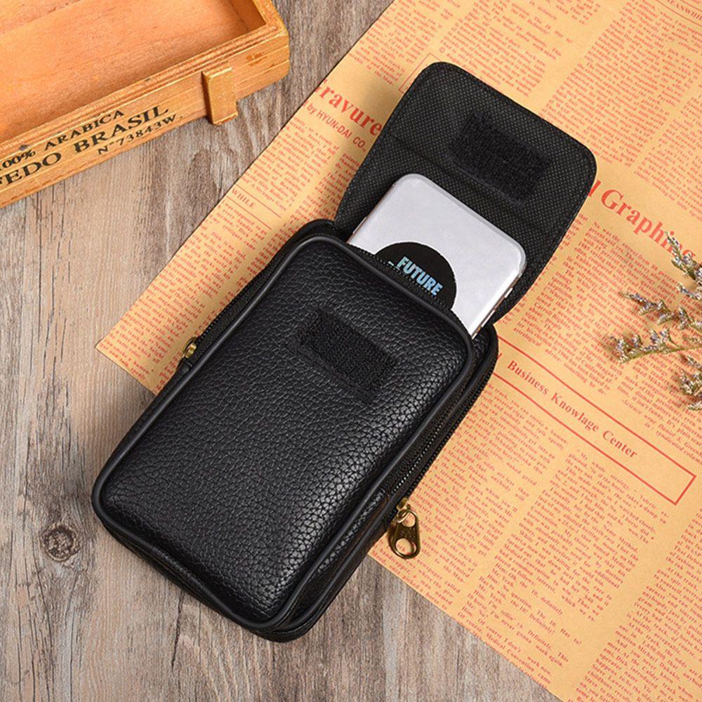 Waterproof Travel Sport PU Leather Phone Pouch Bum Belt Pack Small Waist Bag