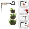 Outdoor Hanging Plant Bracket Plant Hanger Strong Load-bearing Easy To Install S-shaped Bird Feeder Flower Basket Wall Hook