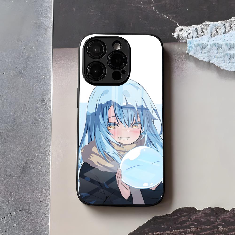 Чехол для телефона Rimuru Tempest T-Tensei Для IPhone 17 Air 16 E Pro Max 15 14 13 Mini 12 Pro 11 Max Plus Черная Стеклянная Крышка