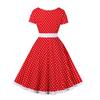 Женское винтажное платье в горошек в стиле рокабилли, коктейльное платье для вечеринки, платье на весну и лето с короткими рукавами