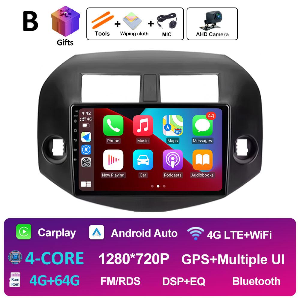 Android Auto Wireless Carplay для Toyota RAV4 3 XA30 2005 2006 2007 2008 2009 2010 - 2013 Автомобильный видеомагнитофон, мультимедийный проигрыватель WIFI