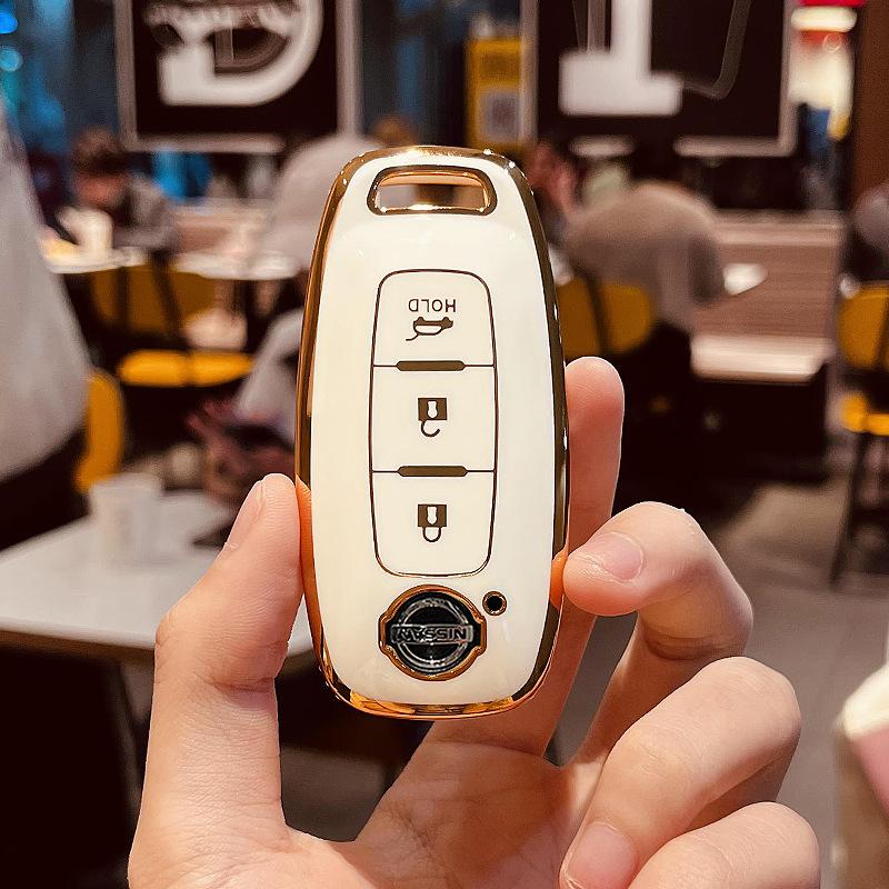 Применимо2023Новый чехол для ключей Nissan Teana Xuan Yi Сумка Nissan седьмого поколения Qashqai Qijun Shell22Сумка с пряжкой