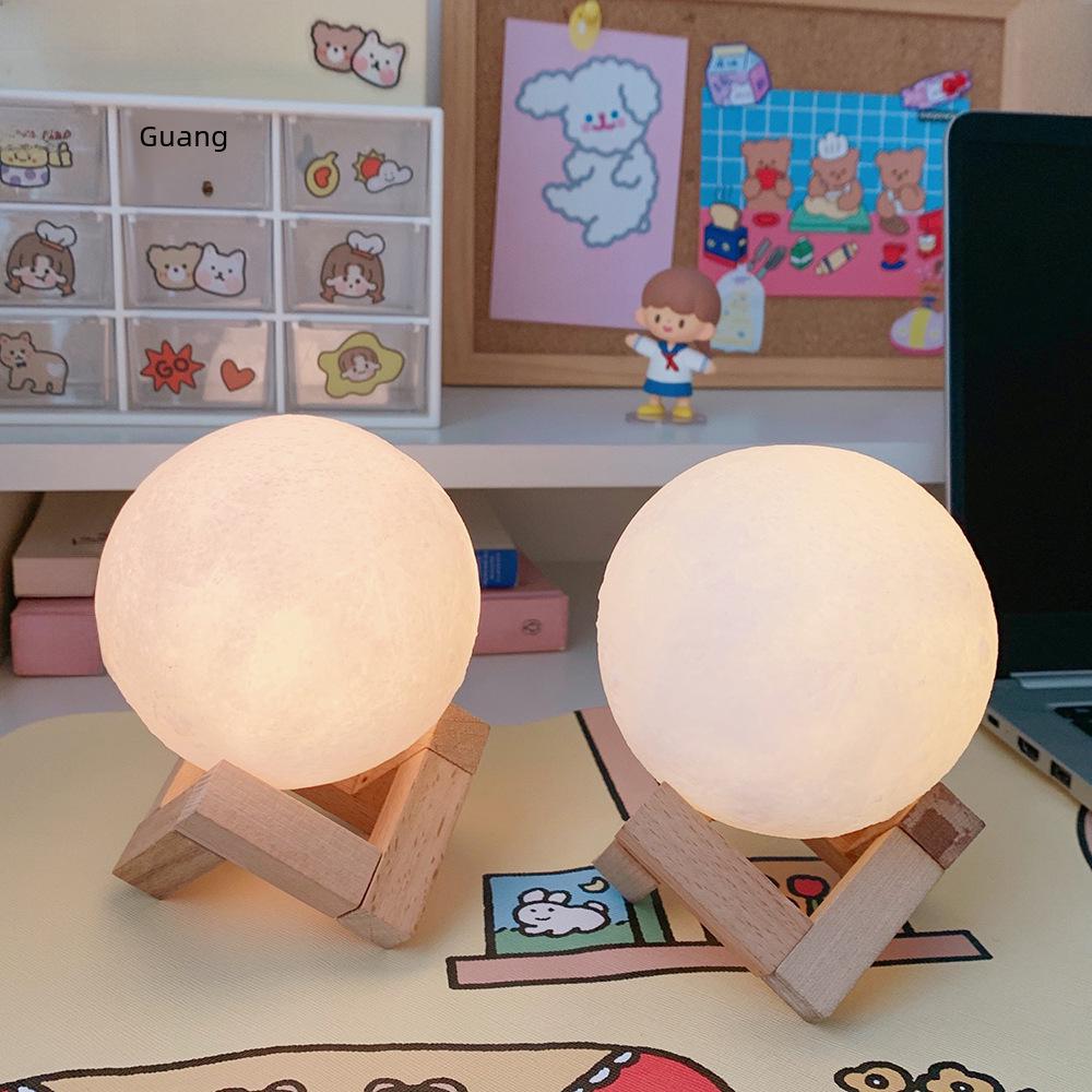 New Moon Starry Night Table Lamp - Bedroom Bedside Dream Light with Sky Projection