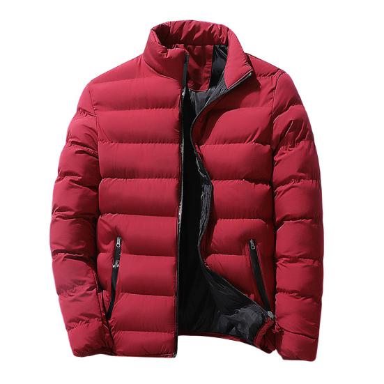 Мужская бейсбольная куртка с воротником-стойкой, длинным рукавом, застежкой-молнией, однотонная зимняя куртка с карманами, однотонное спортивное пальто для активного отдыха