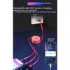 3 In 1 Charging Cable Retractable USB Charge 2.4A Fast Charging Portable Cable Micro Type-C for iPhone