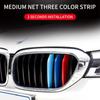 3pcs Car Front Grille Trim Bumper Cover Strip 3D M Styling Cover Stickers for BMW X5 Series F15 2014-2018 Auto Accessories