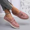 One-pedal Loafer Single Shoes 2025 European /American Foreign Trade Large Size 43 Small Fragrant Wind Foot Rubber Women's Shoes