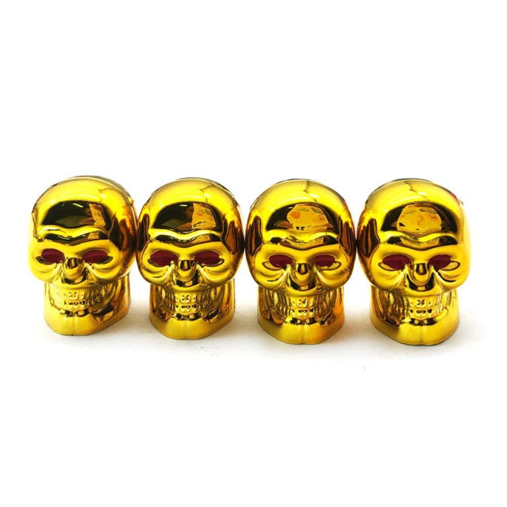Skull Style Bike Motorcycle Valve Stem Cap Tyre Accessories Dust-proof Cover Protective Cover