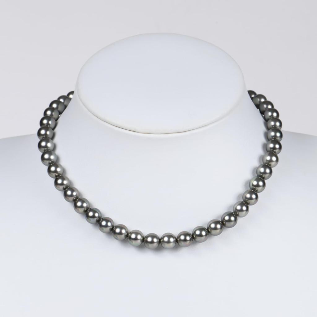 От Юми Жемчужное Ожерелье 8 мм RoseYumiRose Популярные Церемонии Простые Стильные Сделано в Японии [Производство Katsura] Женские (42см, Серый)
