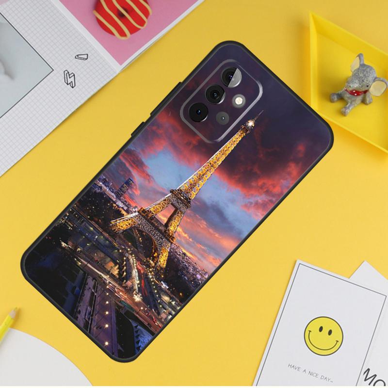 Париж Эйфелева башня Франция чехол для Samsung Galaxy A34 A35 A14 A15 A25 A53 A33 A13 A52 A32 A12 A51 A71 A54 A55 чехол