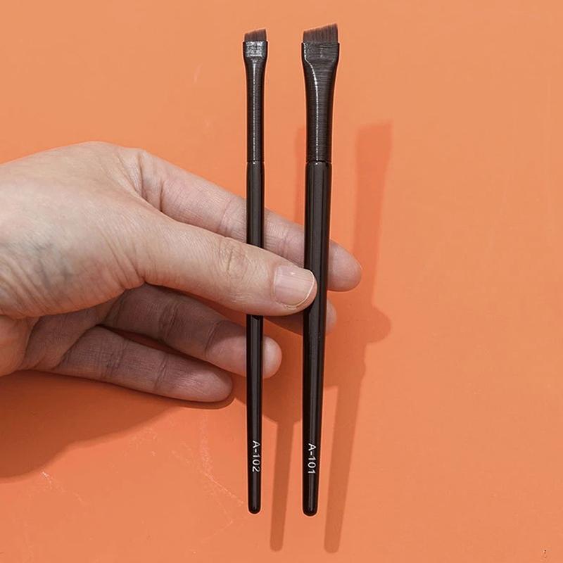 Супер тонкая кисть для бровей, кисть для подводки глаз, синтетические волосы, острые инструменты для макияжа под углом