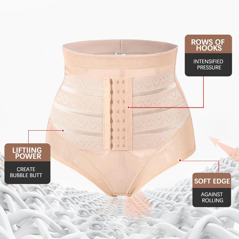 Women's High Waist Shapewear Briefs Postpartum Recovery Fat Burning Belly Control Shorts Panties Comfortable Breathable Mesh Body Shaper Panties