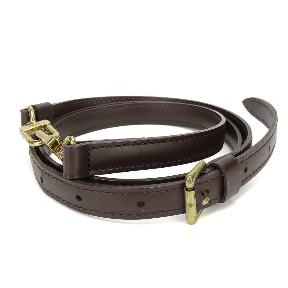 Used LOUIS VUITTON Shoulder Strap Leather Brown For Damier