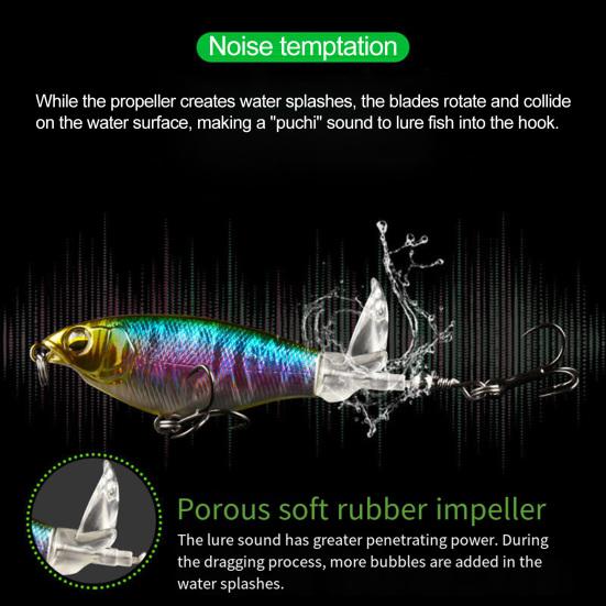 5 шт. 9,2 см/12 г Топвотер рыболовная приманка с вращающимся пропеллером Дальнобойная Плавающая Брызгающая Искусственная приманка Пресноводная Морская Форель