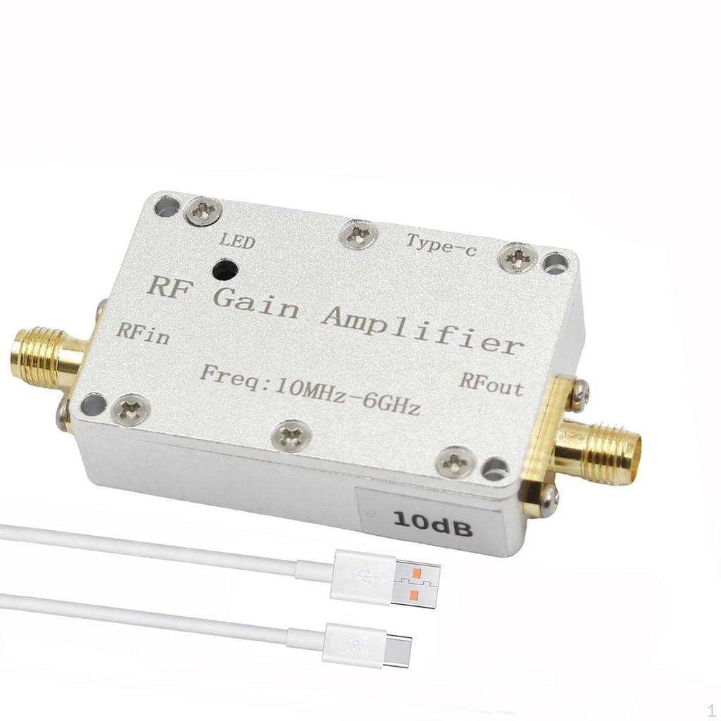 10M-6GHz RF Amplifier with Indicator Aluminum Alloy High Flatness GAIN