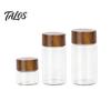 Мини-банка Talos Glass с деревянной крышкой, влагостойкий портативный маленький контейнер, для кофейных зерен, чая, сахара, специй, кухонный органайзер