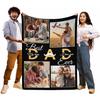 Customized blankets for dad gifts, sofa blankets, personalized dad photos for dad and husband Father's Day gifts,Christmas gifts