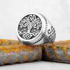 Мужское кольцо Nordic Viking Tree of Life, модное винтажное кольцо, нержавеющая сталь 316l, подходит как мужчинам, так и женщинам, размер 17-23см
