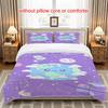 Christmas Duvet Cover Set Cute Planet Space Dream 100% Polyester Fiber Duvet Cover Ultra Soft Brushed Bedding for Bedroom Hotel Dormitory