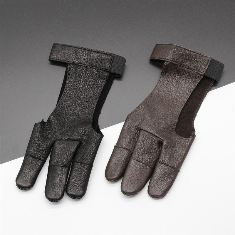 Deerskin Archery Gloves - Anti-Slip Finger Protector for Adult Hunters