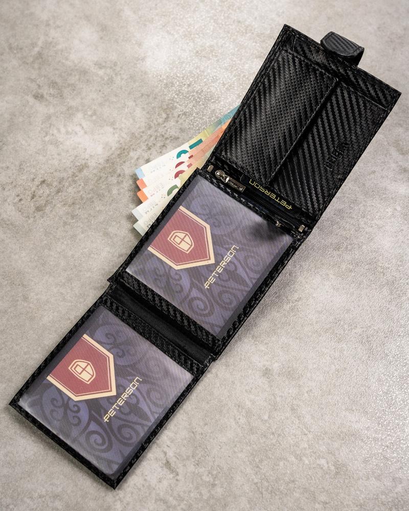 Men's carbon set with wallet and keychain - Peterson