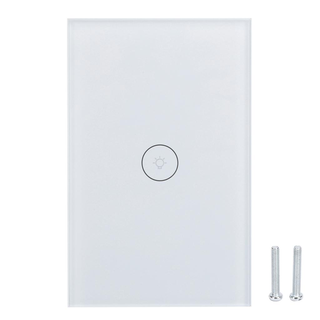 Умный настенный сенсорный выключатель света 1Way Wifi 10A MultiControl для бытовых нужд TUYA  (черный )