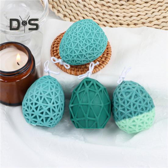 Силиконовая литейная форма с антипригарным покрытием, модная вертикальная волнистая форма, форма для литья свечей в форме яйца