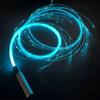 Светодиодный оптоволоконный хлыст с USB-зарядкой, вращающийся на 360°, разноцветный, RGB, для танцев, светящийся, со световым потоком