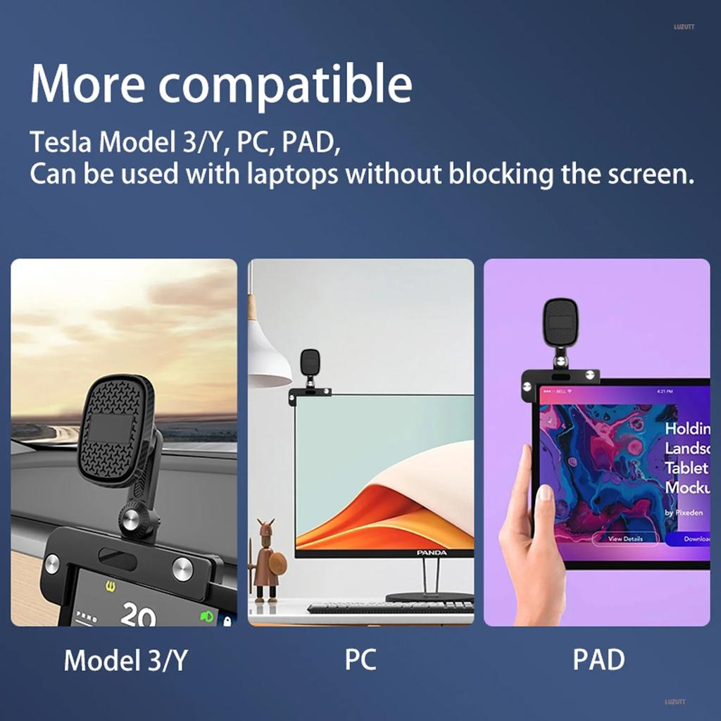 Автомобильный держатель для телефона для Tesla Крепление для телефона Магнитный для боковой части экрана автомобиля Крепление для мобильного телефона для iPhone MagSafe Xiaomi Worldmuma