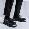 Fashion New Derby Men's Leather Shoes Trendy Classic Styles Outdoor Leisure Street Fashion Dress Party Black Shoes Handsome