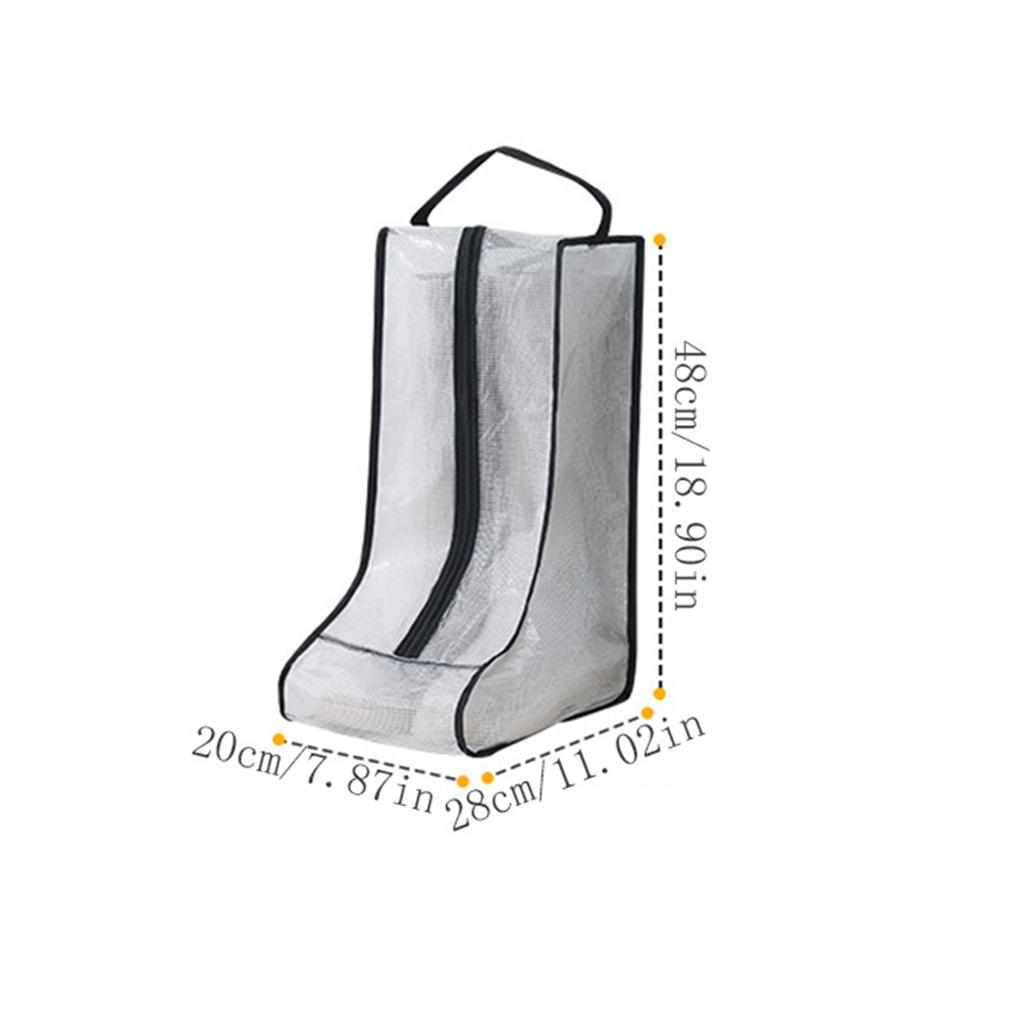 1pc Transparent Shoe Storage Bag, Mesh Long Boots Dustproof Bag