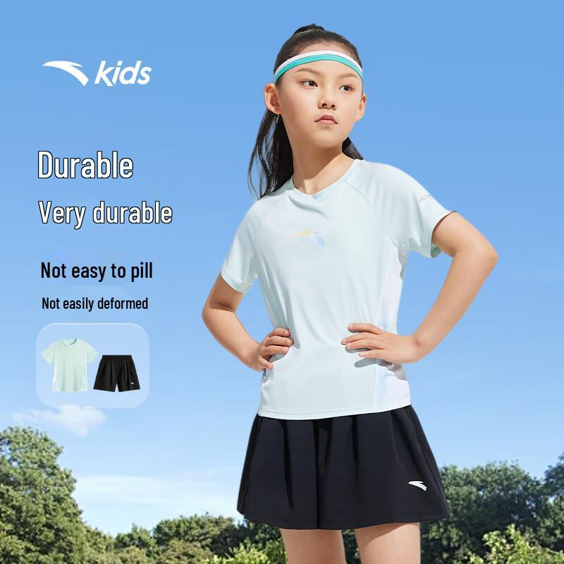 ANTA Girls' Summer Quick-Dry Sports Two-Piece Set