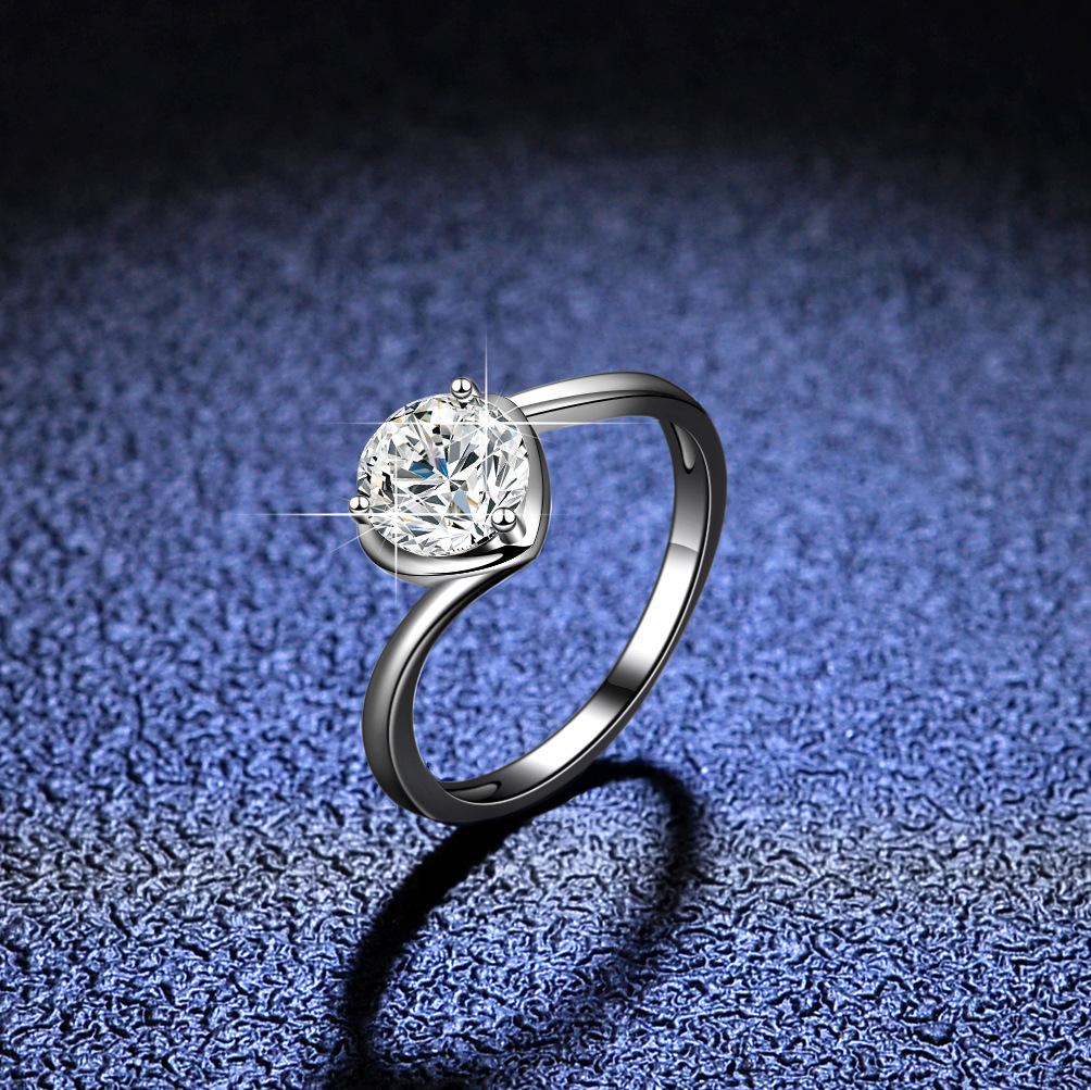Кольцо с бриллиантом цвета D, женское серебряное кольцо в форме сердца, кольцо с бриллиантом в форме сердца, обручальное кольцо, обручальное кольцо, подарок для подруги