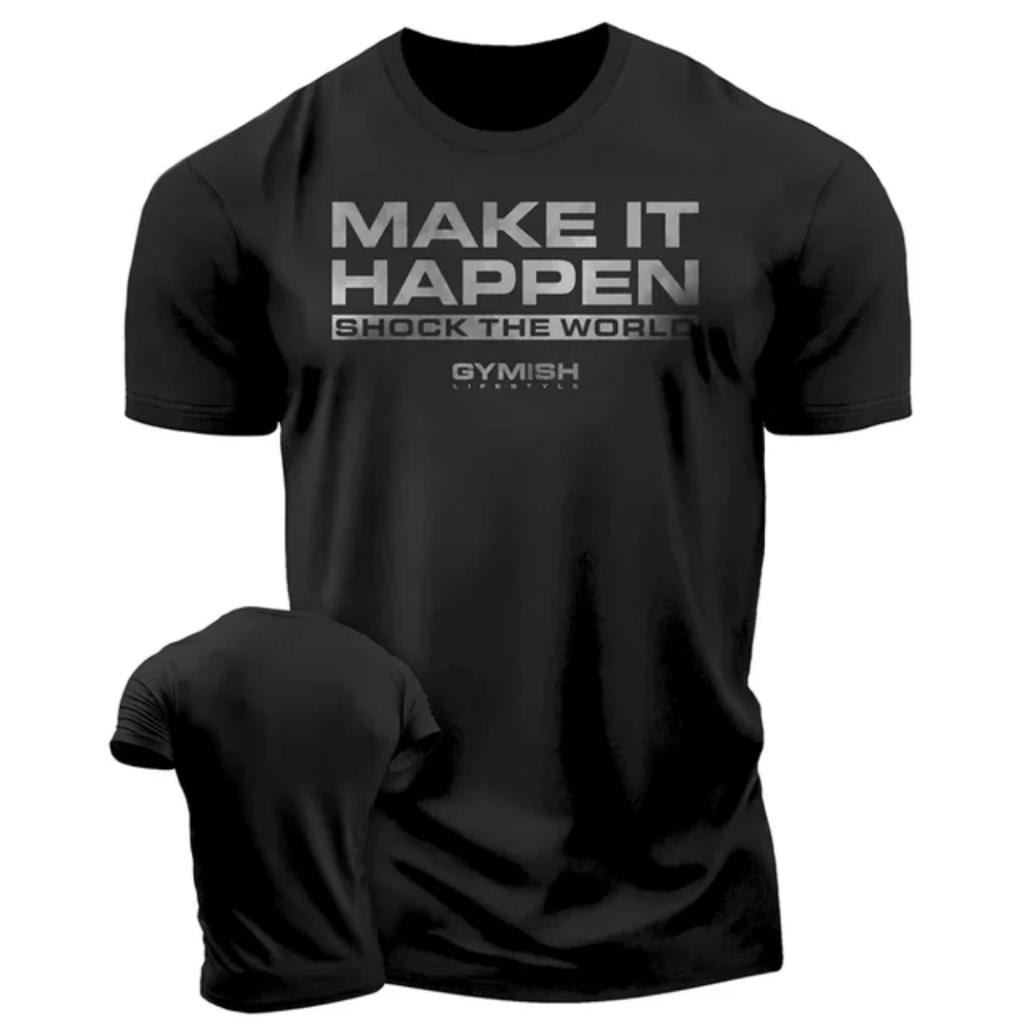 Мужская футболка оверсайз с забавным 3D-принтом для спортзала и графикой 'Сила зарабатывается, а не дается'