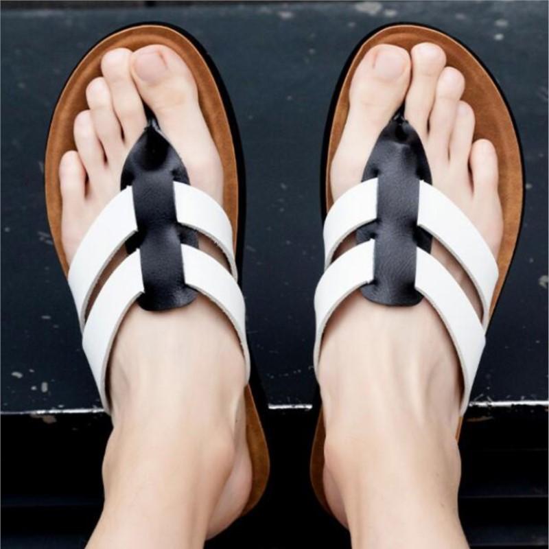 Мужские тапочки летние новые модные шлепанцы корейские повседневные мужские шлепанцы D622