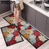 Американский цветочный напольный коврик с принтом, кухонный ковер, вход в ванную комнату, грязеотталкивающий коврик, подставка для ног