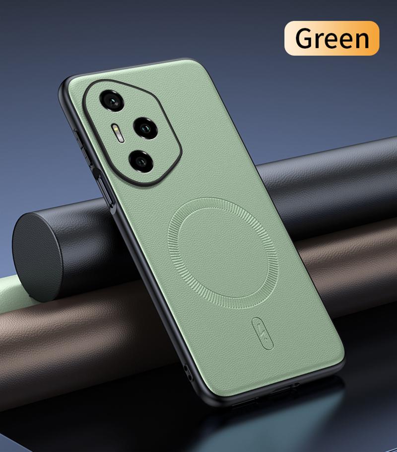 Чехол для Honor 300 Pro Магнитная кожаная накладка-щиток для Honor 300 Pro Высококачественный Не оставляющий отпечатков пальцев Нескользящий ПК+ТПУ