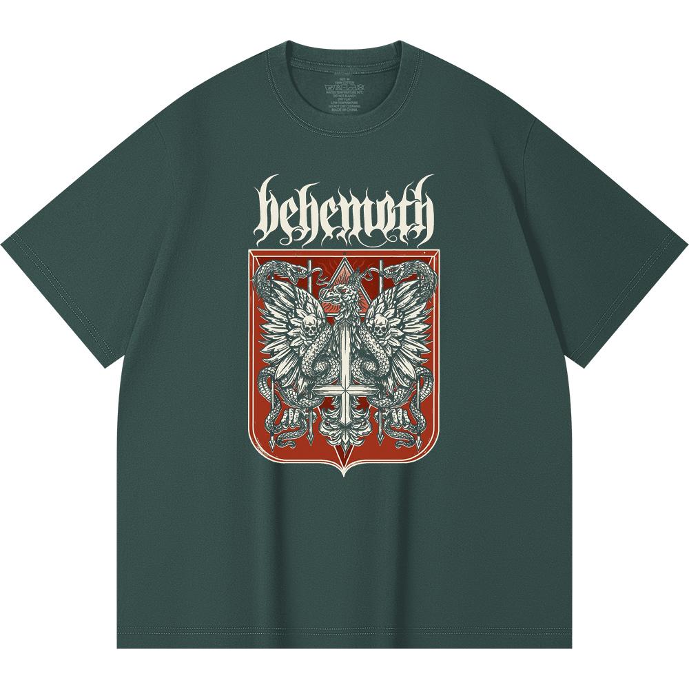 Хлопковая футболка плотностью 230 г/м² 100% Хлопок Heavy Metal Футболка с принтом рок-группы Популярная музыка Унисекс Тяжелая хлопковая футболка