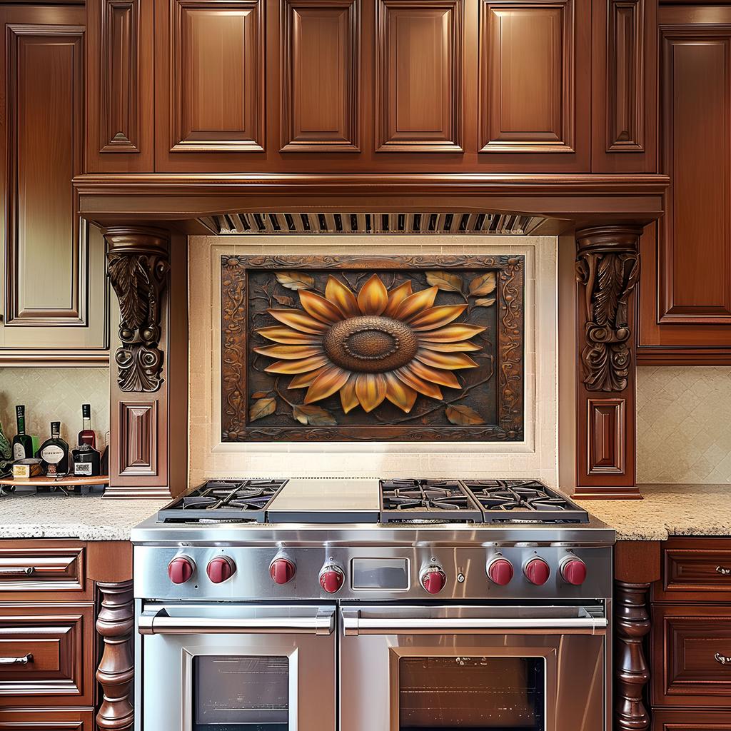 Splashback for Kitchen, Glass Backsplash Panel, Rustic Stove Backsplash, Backsplashes (CKBS033)