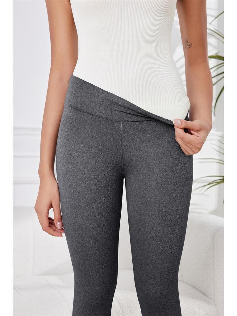 Уютные леггинсы из овчины больших размеров для тепла и комфорта осенью и зимой