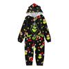 Christmas Print Family Matching Hooded Long Sleeved Zippered Jumpsuit Set