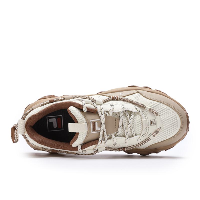 Fila Fluid 5 Кошачья лапка 5 Модные Ретро Повседневные Удобные Универсальные Низкие Кроссовки Женские кроссовки Белый Коричневый F12W442115FAS