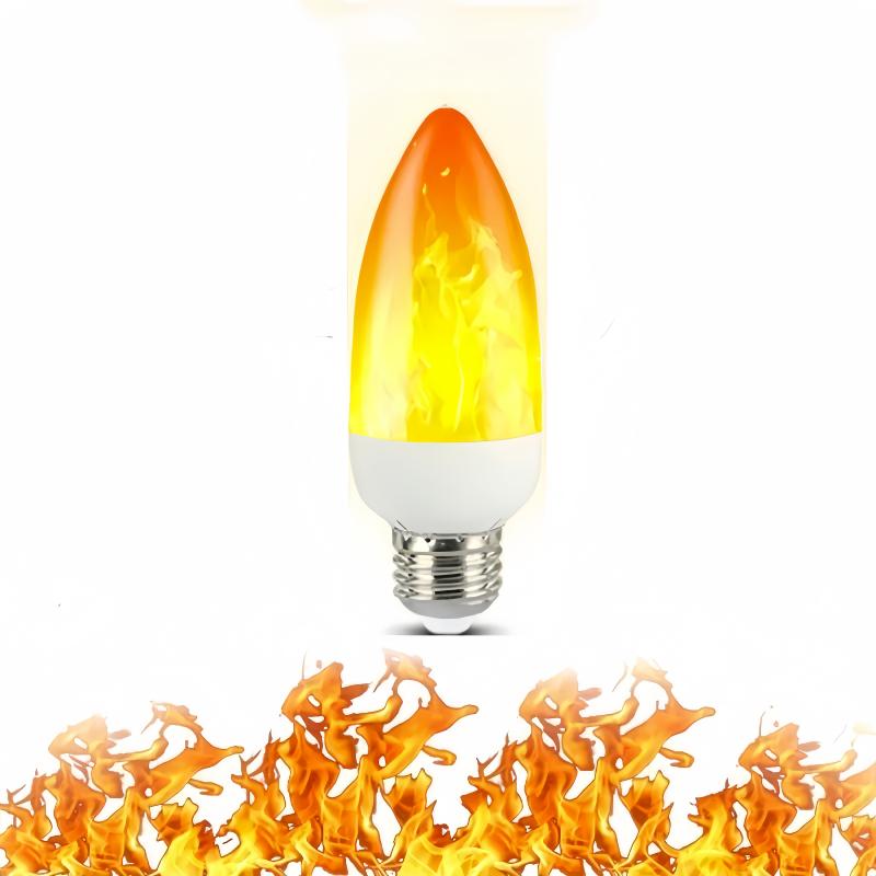 New Dynamic Flame Effect Fire Light Bulb E27 E14 Corn Bulb Creative Flickering Emulation Led Lamp Light